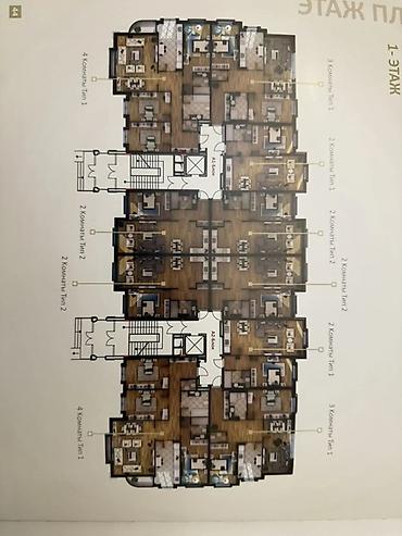 аккеме: 2 комнаты, 64 м², Ак-Кеме 2 этаж, ПСО (под самоотделку) — 5