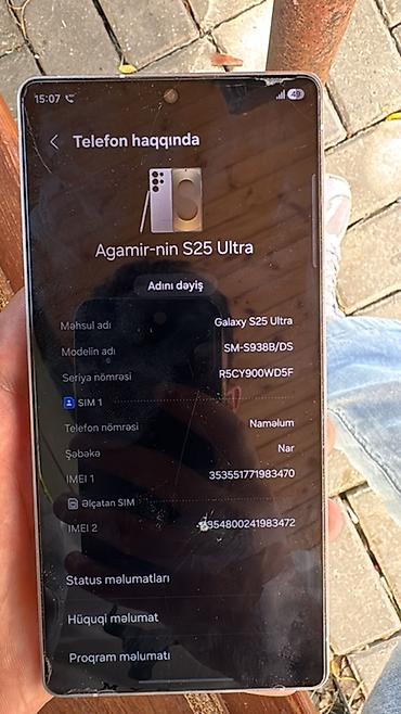 samsung s25 ultra satilir: Samsung Galaxy S25 Ultra, 256 GB, rəng - Qızılı, İki sim kartlı — 2
