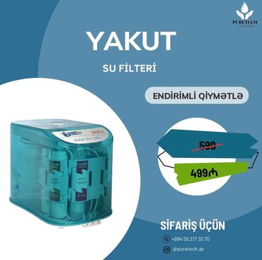su filterleri: Su filteri Yakut 💦
6 mərhələli
12 ltlik çən
Lüks kran
Tam səssiz