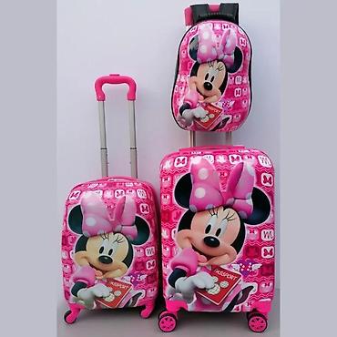 Rančevi, torbe i koferi: Dečiji set kofera Minnie Mouse – 3 dela, pink - Dizajn: živopisni — 2