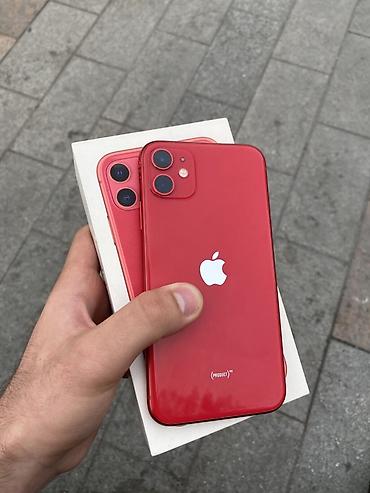 IPhone 11, 128 GB, Qırmızı, Simsiz şarj, Face ID