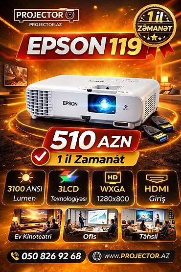 proyektor qiymetleri: İşlənmiş Portativ Proyektor Epson, Ödənişli çatdırılma — 5