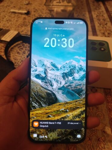 honor 7x: Honor X8b, 256 GB, rəng - Qara, Sensor, Barmaq izi, Face ID