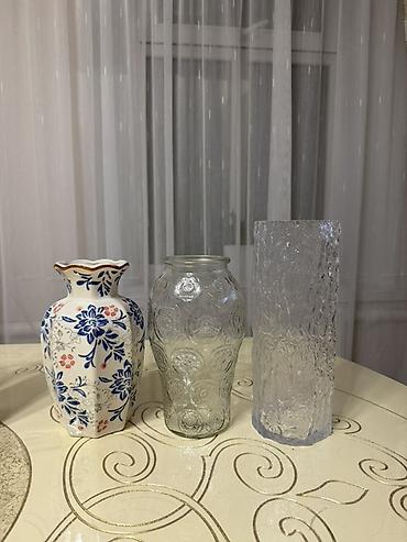 Вазы: Декоративные вазы — керамика и стекло, разнообразные формы и фактуры — 7