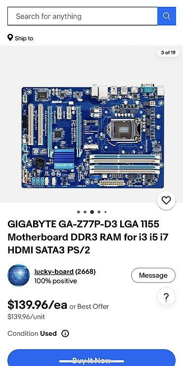 ddr 4 ram: Ana Platası Gigabyte Gigabyte GA-Z77P-D3 (Rev. 1.1), İşlənmiş — 3