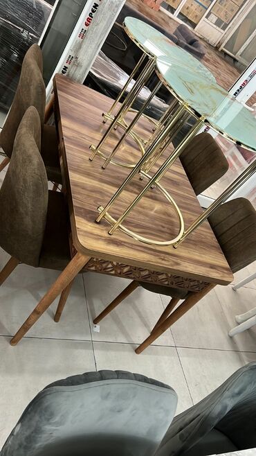 Masa və oturacaq dəstləri: Mətbəx üçün, Yeni, Açılan, Dördbucaq masa, 4 stul — 2