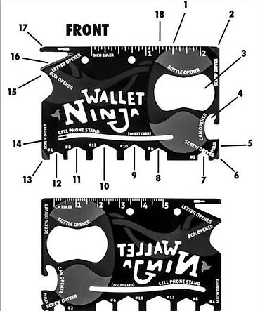 cena kacige: Multifukcionalni alat 18u1, ninja wallet. multifukcionalni alat 18u1 — 1