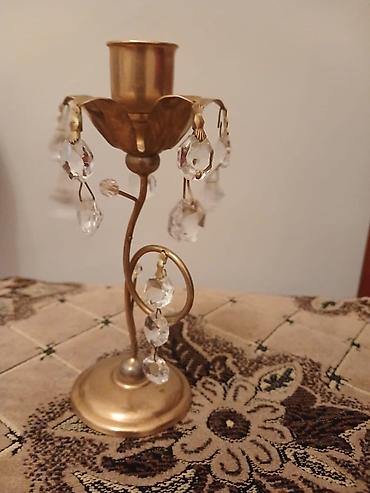 Bürünc rəngli şamdan – klassik üslub - Material: metal (bürünc
