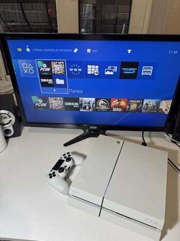 игры для playstation: PlayStation 4 1tb, прошитая 9.00, Домашняя, в белом цвете с