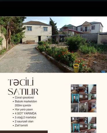 Комнаты: Sumqayit coratda təcili həyət evi satılır. 125 min manat