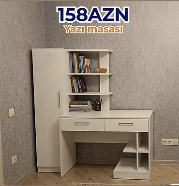 Yazı masası – 158 AZN - Rəng: Ağ - Modul dizayn: sağ tərəfdə iş
