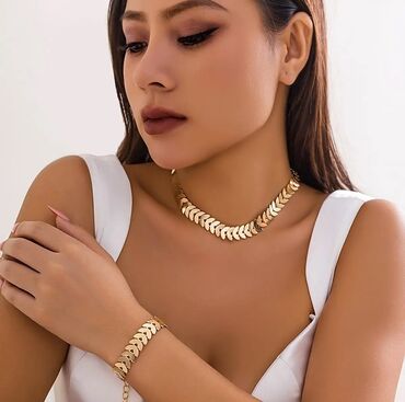 золотые украшения в бишкеке: Комплект из колье Item Стиль: Neckle + Bracelet Condition на 100%