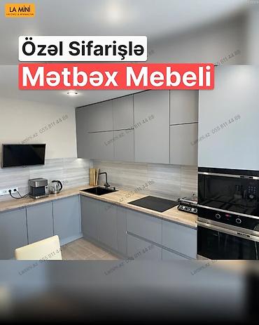 Özəl sifarişlə mətbəx mebeli – müasir, minimalist dizayn - Fasadlar