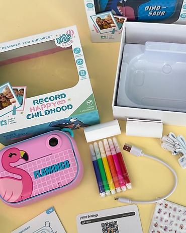 Игрушки: Детский фотоаппарат-принтер, можно сразу напечатать черно-белые — 2