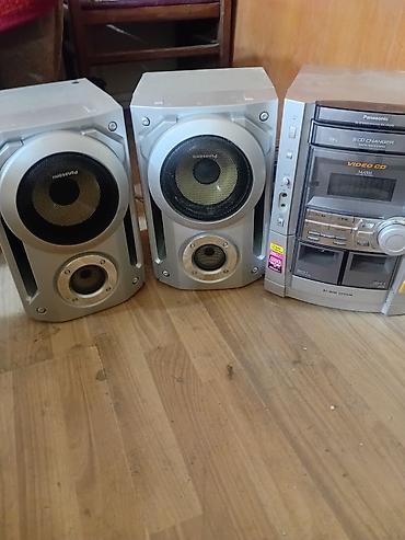 панасоник музыкальный центр: Panasonic mini Hi‑Fi musiqi mərkəzi və 2 ədəd akustik kolonkadan — 1
