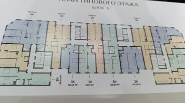 купить квартиру в строящемся доме бишкек: 3 комнаты, 117 м², Элитка, 2 этаж, ПСО (под самоотделку)