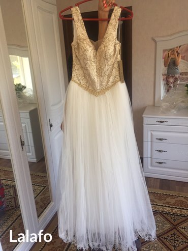 свадебное наикрасивейшее платье: Продаю новое платье!!! Размера S-M. ! Идеально подойдёт для Кыз узатту