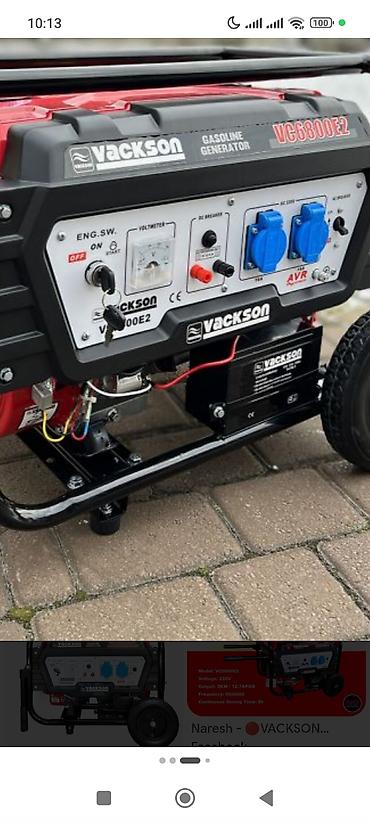 saatlarin alisi: VACKSON VC6800E2 benzinli generator - Model: VC6800E2 - Gərginlik — 1