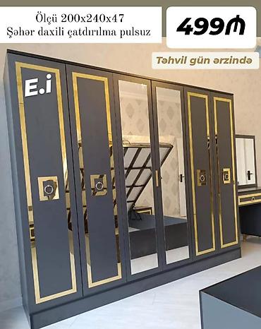 quran sekilleri: Üç və dörd qapılı dəbli geyim dolabları - Ölçü: 200 x 160 x 47 sm - — 5