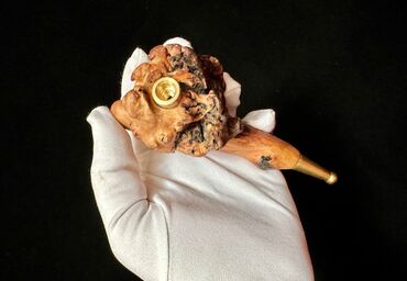 Qəlyan, vayp və aksesuarları: Qeyri-adi dizayna malik, əl işi taxta tənbəki. Ağac kökündən — 7