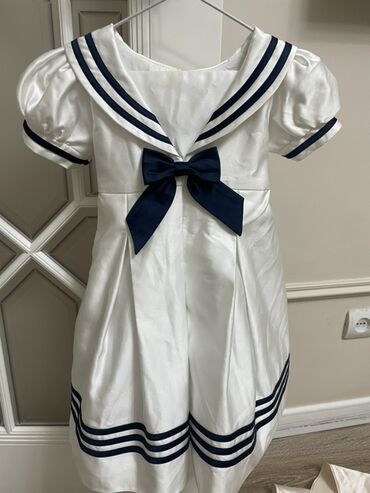 Платья: Детское платье, цвет - Синий, Б/у — 12