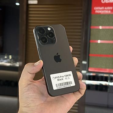 ios 6: IPhone 15 Pro, Б/у, 128 ГБ, Black Titanium, Защитное стекло, 92 % — 1