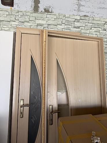 qapi qollari: İkiqat giriş qapısı dəsti 2 ədəd - Material: MDF-lam təbəqəli ağac — 1