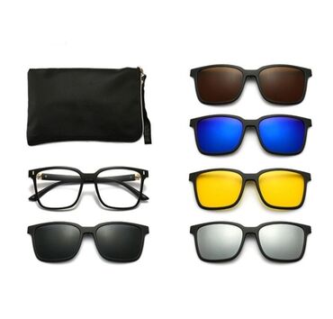 очки для глаз: Солнцезащитные очки на магнитах со сменными накладками 2327A