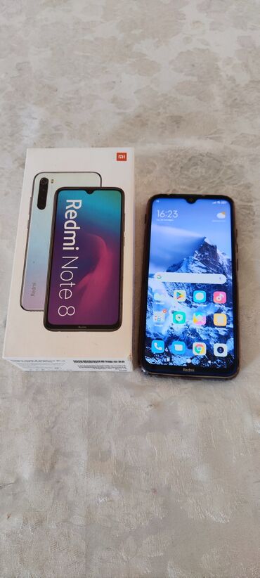 telefon aksesuarlari satisi: Xiaomi Redmi Note 8, 64 GB, rəng - Yaşıl, 
 İki sim kartlı