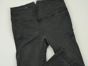 spódnice jeansowe czarne z guzikami: Jeansy, XL, stan - Dobry
