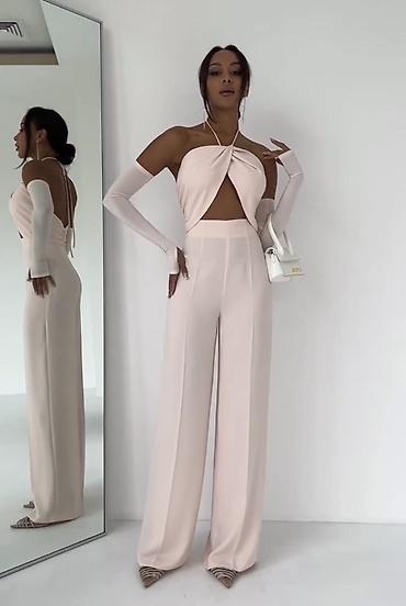 versace mindjuse: Elegantni ženski kombinezon bez naramenica sa halter vezivanjem oko — 7
