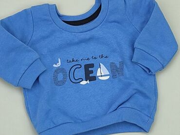 prosty sweterek na drutach dla niemowlaka: Bluza, 0-3 m, stan - Dobry