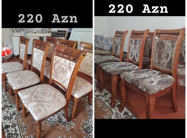 stol uzlukleri: 12 eded oturacaq satilir. Agir ve agac materialinandi. *Qiymeti 6si