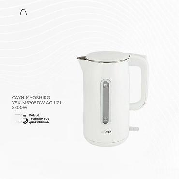 elektrik caydan: Elektrikli çaydan "Yoshiro YEK-M5205DW (Ağ, 2200W)"Çaynik Yoshiro — 1