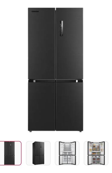 tostur: 4 qapılı Toshiba Soyuducu Satılır, rəng - Qara