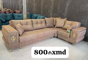 kunc divanar: Künc divan dəsti - Rəng: bej-qəhvəyi ton - Forma: L-şəkilli künc — 1