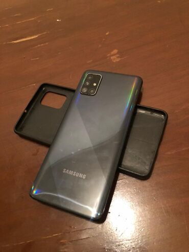 soyuducu samsunq: Samsung Galaxy A71, 128 GB, rəng - Göy, Sensor, Barmaq izi, İki sim kartlı