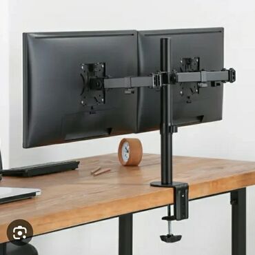 monitor tv: 17-27 inc ölçülü iki monitor asmaq üçün stolüstü yer tutmayan