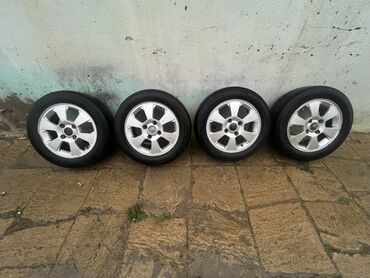 moped təkəri: 4 ədəd yığılmış disk və şin komplekti - Material: yüngül lehimli disk