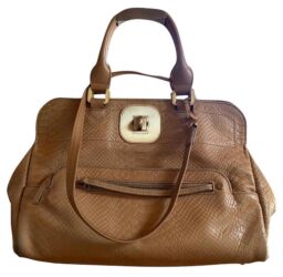 qaşlı çanta: Gatsby de Longchamp Orange Made in France. Vintagedir. Əsl dəridən