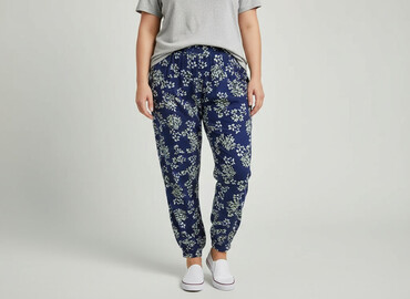 piżamy damskie allegro: Material trousers for women, size 7XL