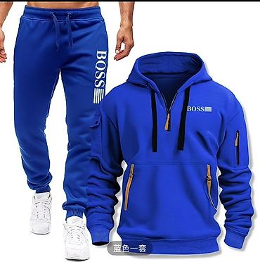 толстовка bmw: Мужской спортивный костюм, 2XL, Boss, Новый, цвет - Синий — 2