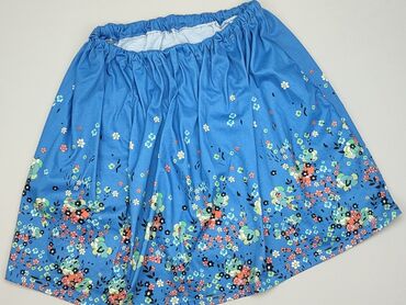 niebieska spódnice w kwiaty: Spódnica, S, stan - Dobry