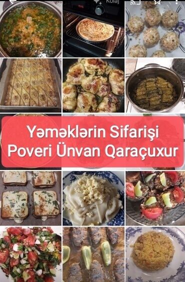 Чай, кофе, напитки: Yəməklərin Sifarişi Poveri Ünvan Qaraçuxur