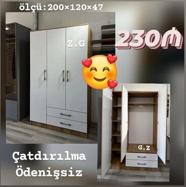 iki qapılı dolab: Çatdırılma pulsuz