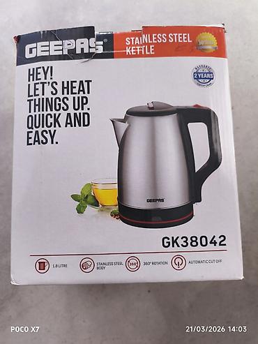 Mətbəx texnikası: Geepas GK38042 elektrik çaydan – paslanmayan poladdan, sürətli və — 1