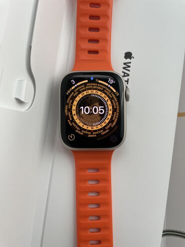 Наручные часы: Apple watch ⌚️ series 7 45mm большой Цвет starlight Комплект коробка