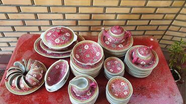 12 персон посуда: Традиционная китайская посуда,ручная роспись,12 персон.Новая