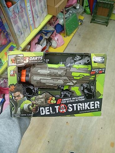 бластер: Игрушечный бластер DELTO STRIKER от HIPSHOTTOYS - Пружинный пистолет — 1
