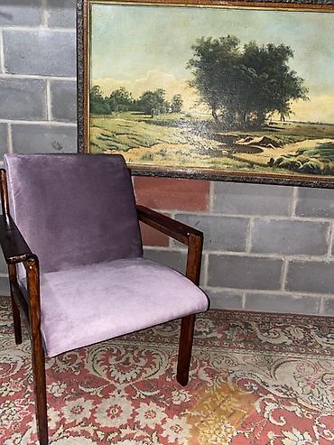 Кресла: Кресло в стиле mid-century - Каркас из массива дерева с тёплым — 2